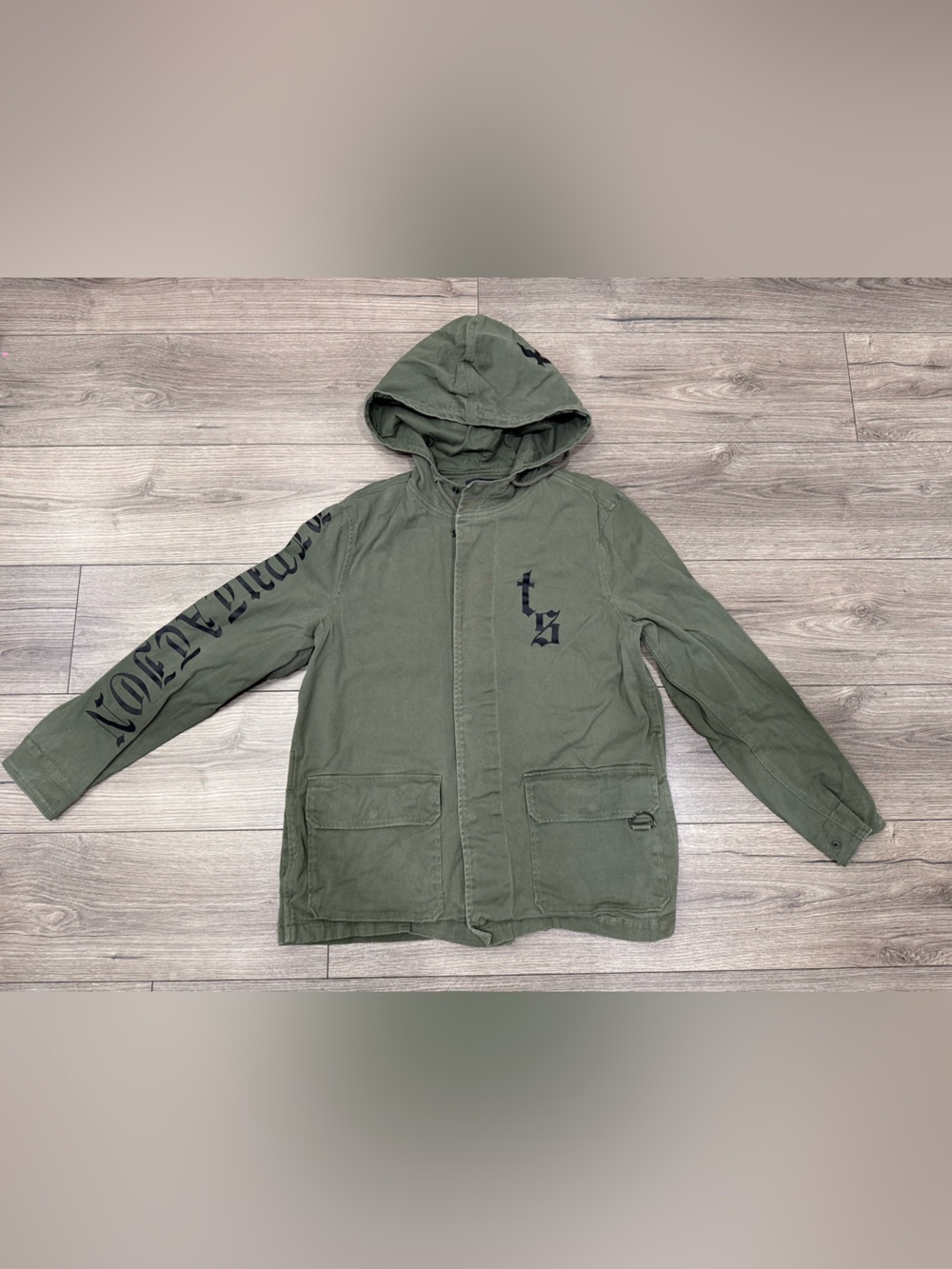 Taylor Swift Jacket Reputation Stadium Tour Army Olive Green Small Hooded Snake